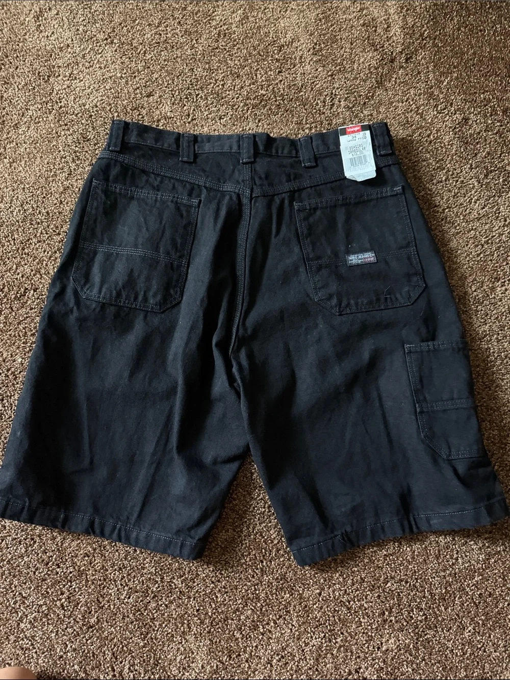 Wrangler Black Men's Jean Shorts - Straight Fit
